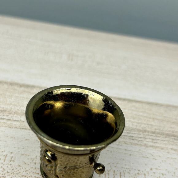 Miniature Dollhouse Mortar Ice Bucket Trashcan Dollhouse Furniture Bronze Color - Picture 7 of 12